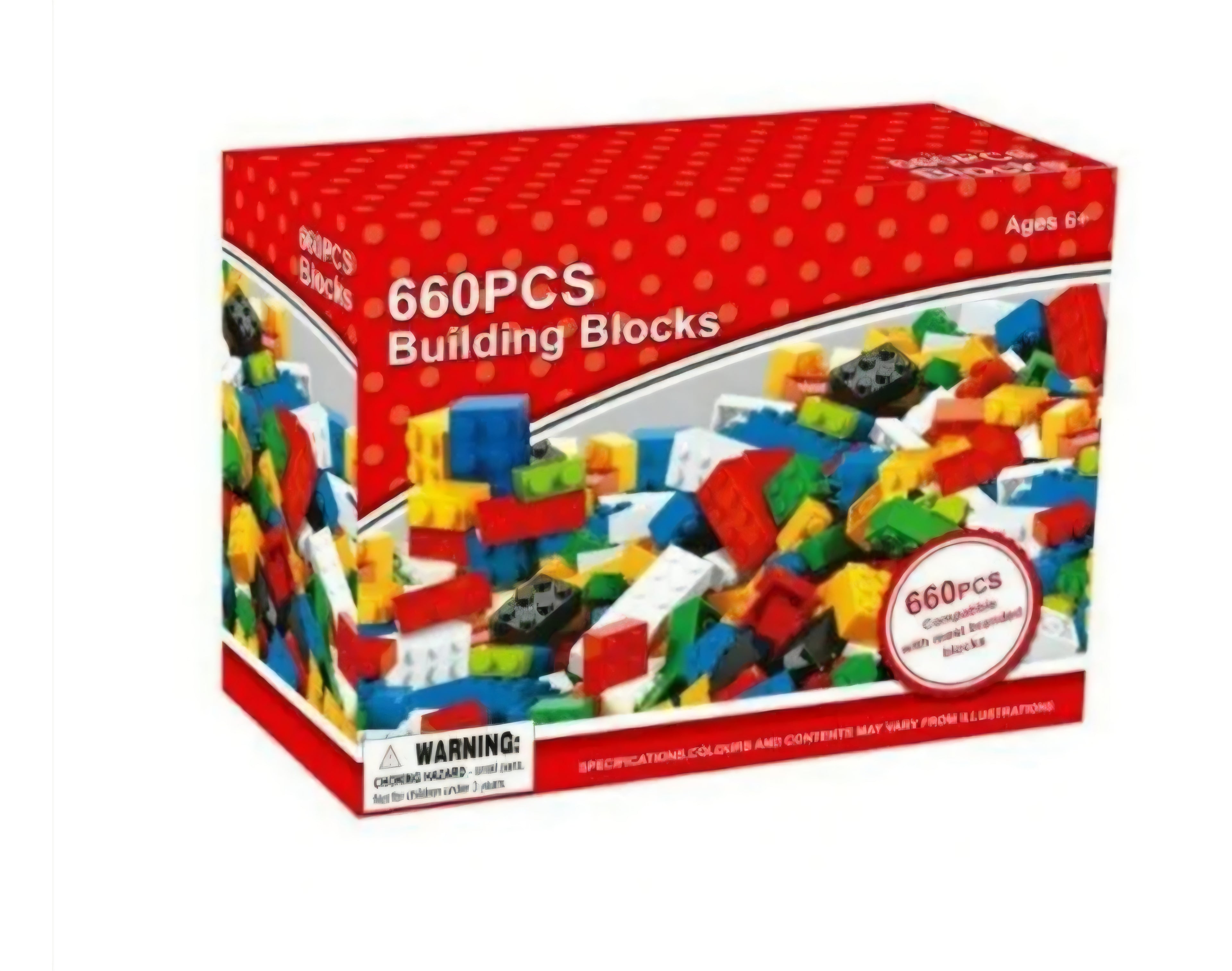 Building Blocks Assorted Size & Colours 660 Piece Set 🇬🇧