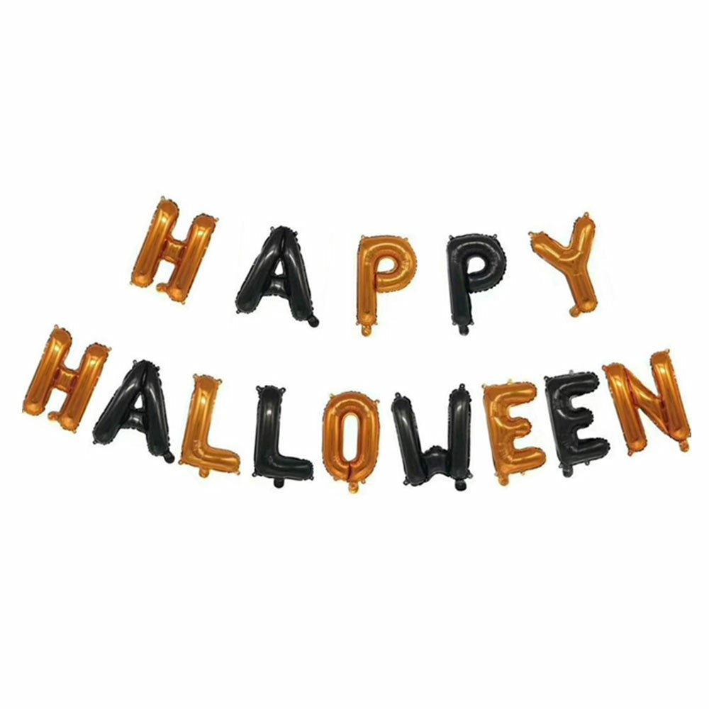 Halloween Decoration Bat Balloon Polka Dot Latex Balloons Letter Tassel Four-pointed Star 🇬🇧