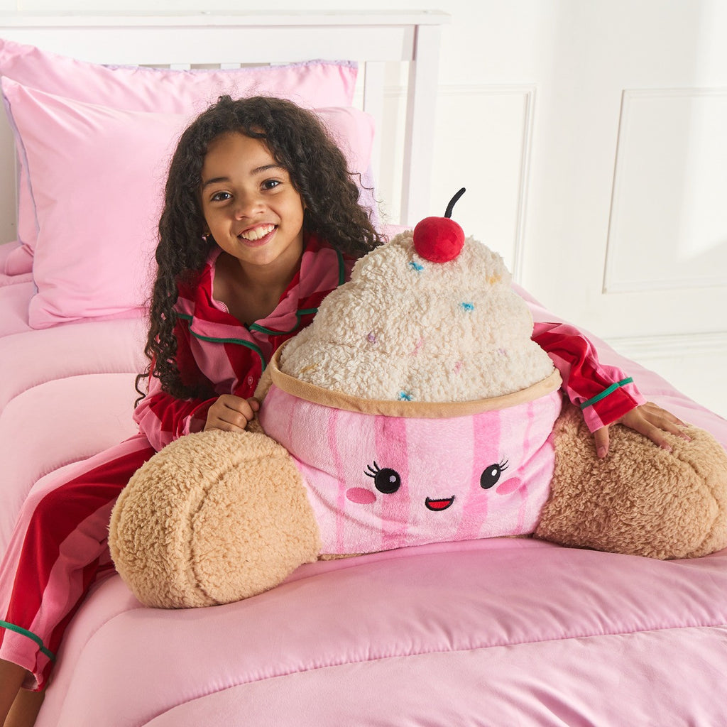 Sprinkles The Cupcake Cuddle Cushion - Pink/Natural 🇬🇧