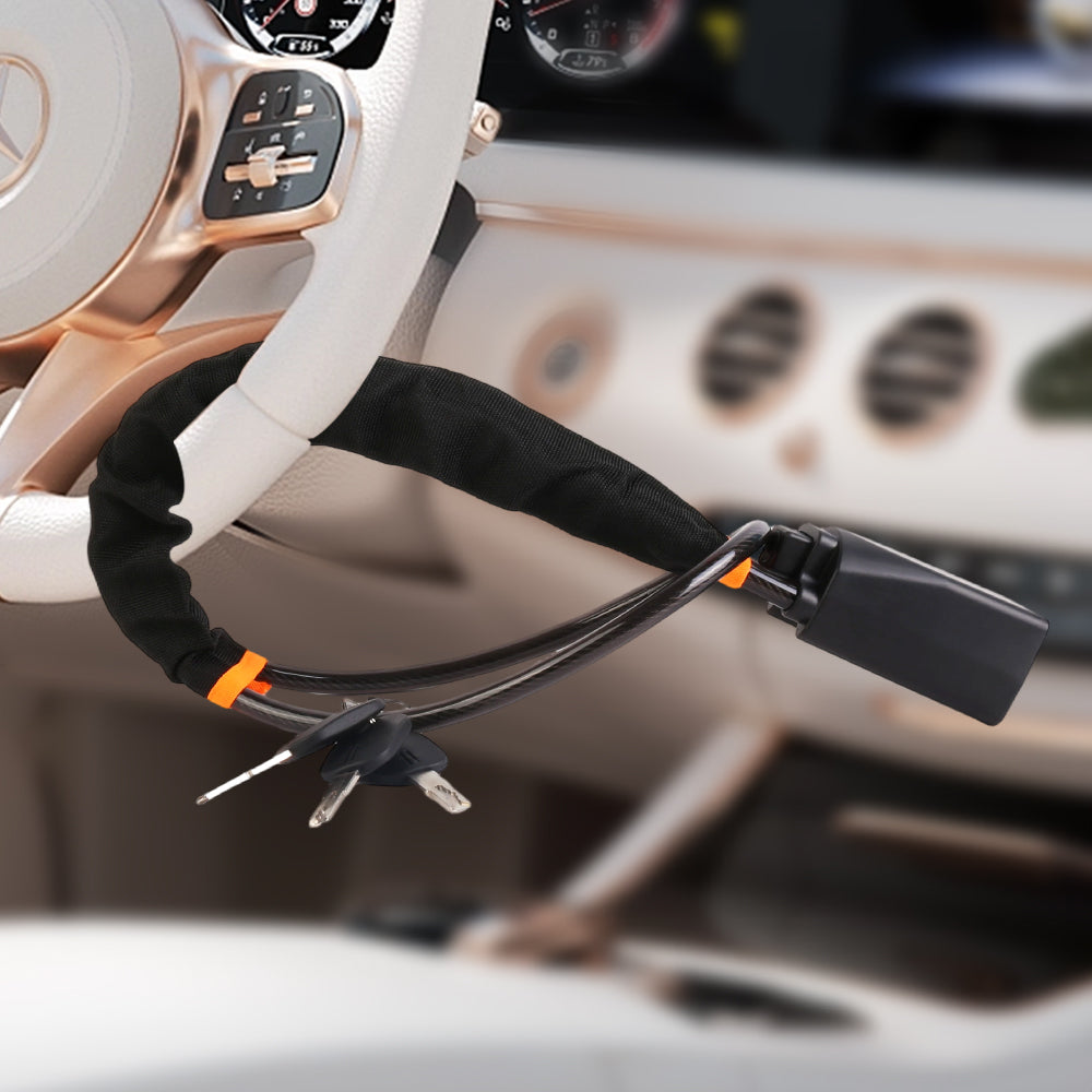 Car Steering Wheel Lock With 3 Keys Anti Theft Device Seat Belt Lock Steering Wheel Lock 🇬🇧