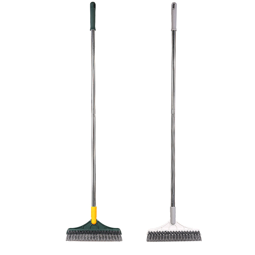 3 in 1 Floor Scrub Brush Squeegee Mop Water Scrubber with 120 Degree Rotating Head - Yellow + Green 🇬🇧