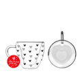 Double walled glass heart mug 🇬🇧