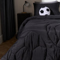 Football Quilted Coverless 7.5 Tog Duvet Set - Black 🇬🇧