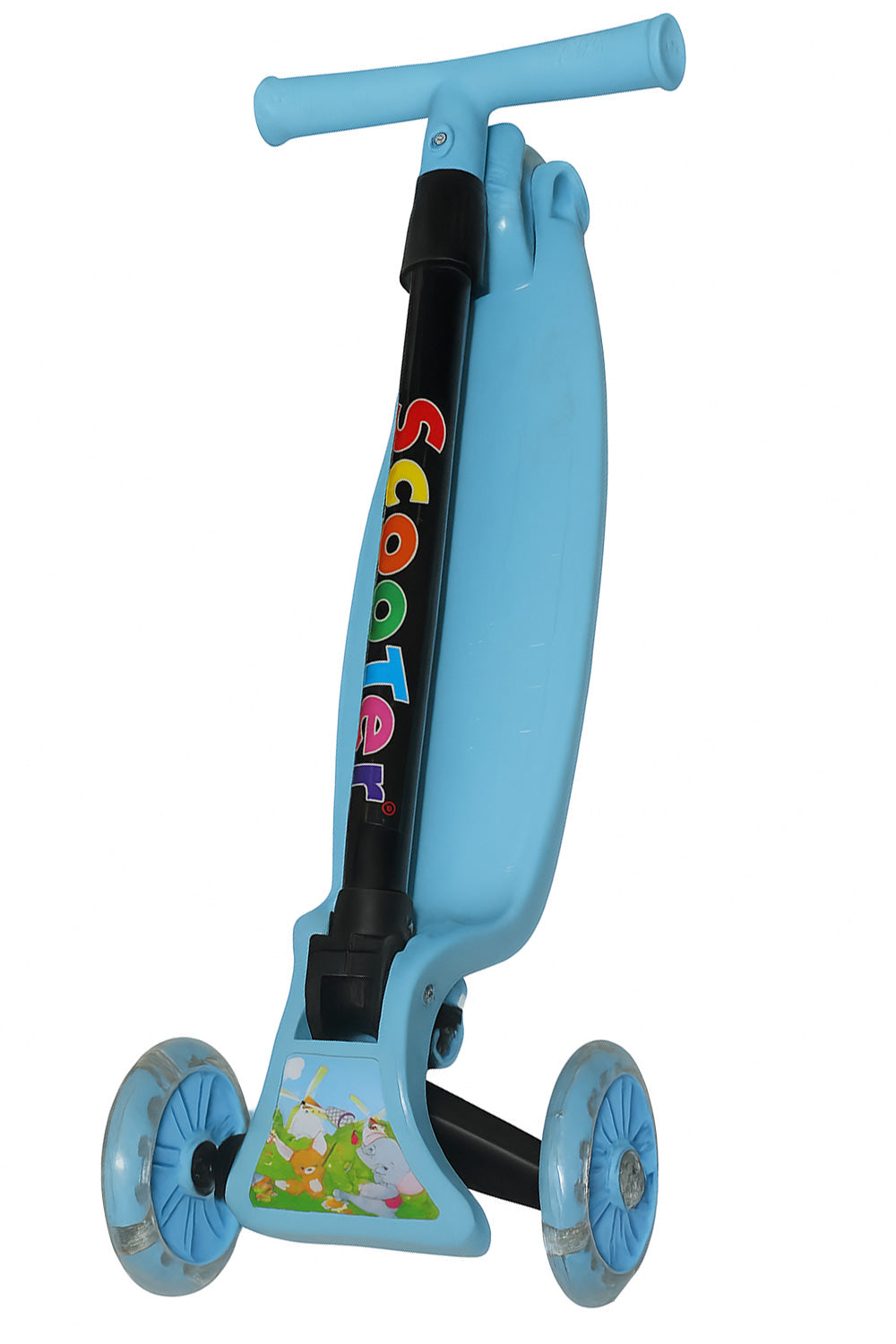 3-Wheel Kids Scooter with LED Light-Up Wheels – Adjustable Height & Foldable Design for Boys and Girls 🇬🇧