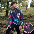 Kids Neon Gaming Print Half Zip Fleece - Purple 🇬🇧