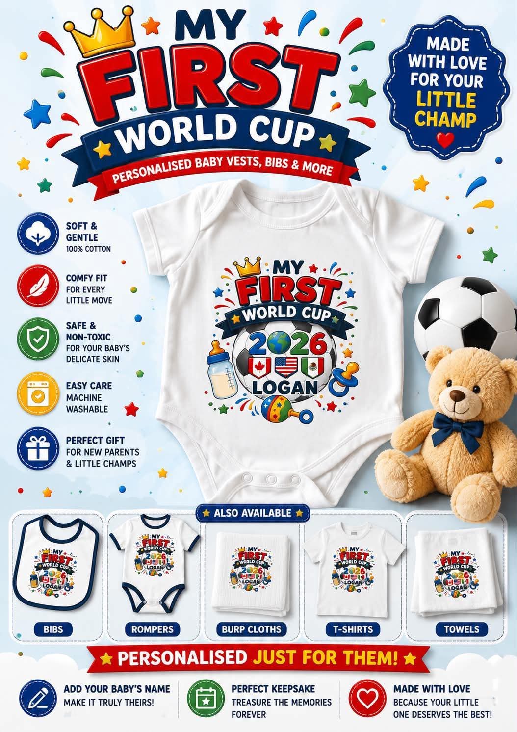 Personalised World Cup Vest 🇬🇧