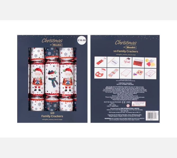 10 Family Santa & Friends Crackers (12 inch) 🇬🇧