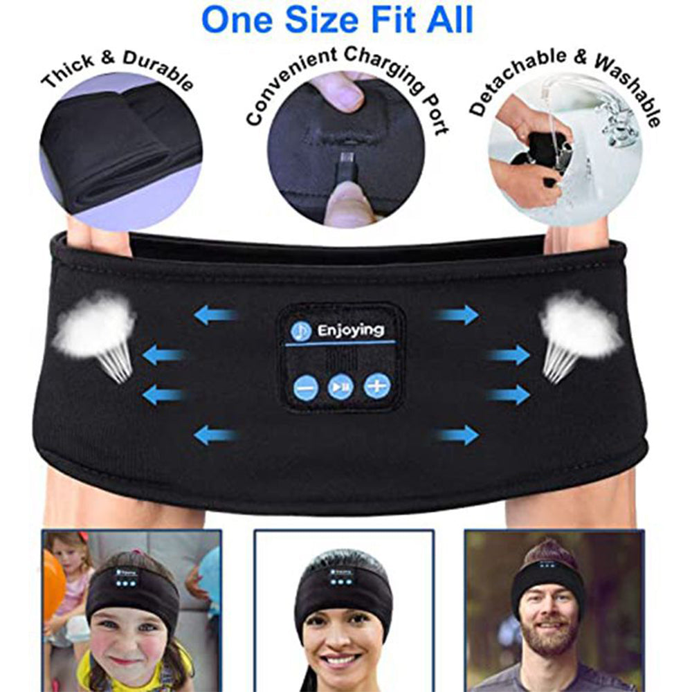 Wireless Bluetooth Headband Sleeping Eye Mask Headphones Headset Music Sports 🇬🇧