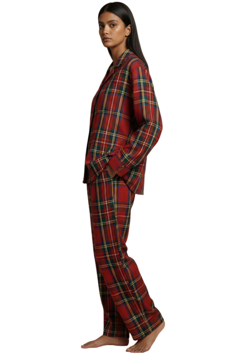 Women’s Long Sleeve Pyjama Set – Silk Satin Fabric Sleepwear 🇬🇧