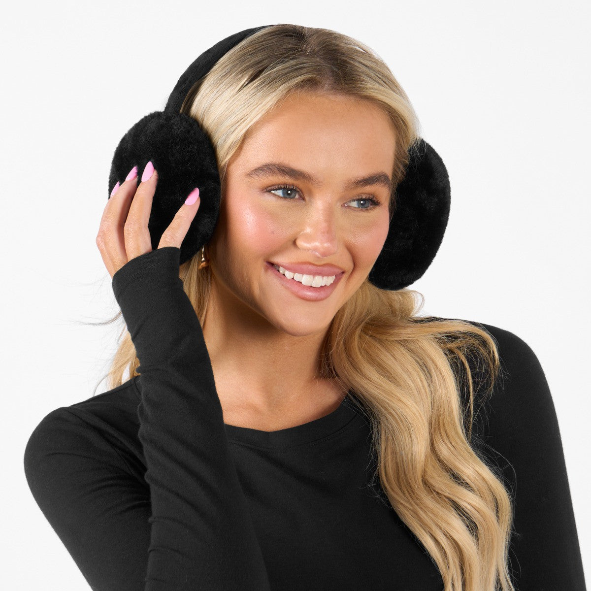 Faux Fur Ear Muff - Black 🇬🇧