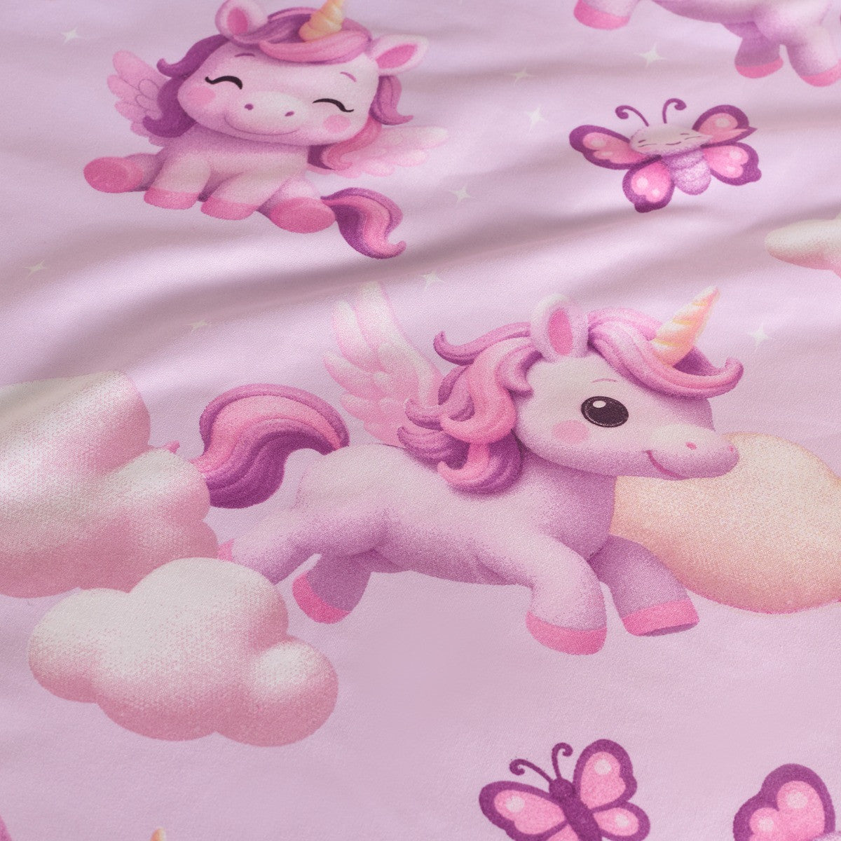 Unicorn Fun Print Duvet Cover Set - Lilac 🇬🇧