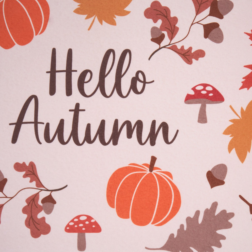 Washable Cosy Autumn Printed Mat - Natural 🇬🇧