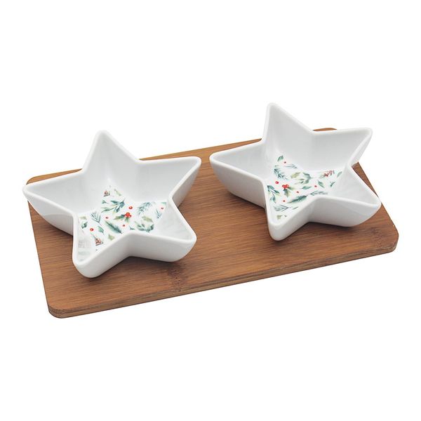 Star Dishes with Bamboo Tray 🇬🇧