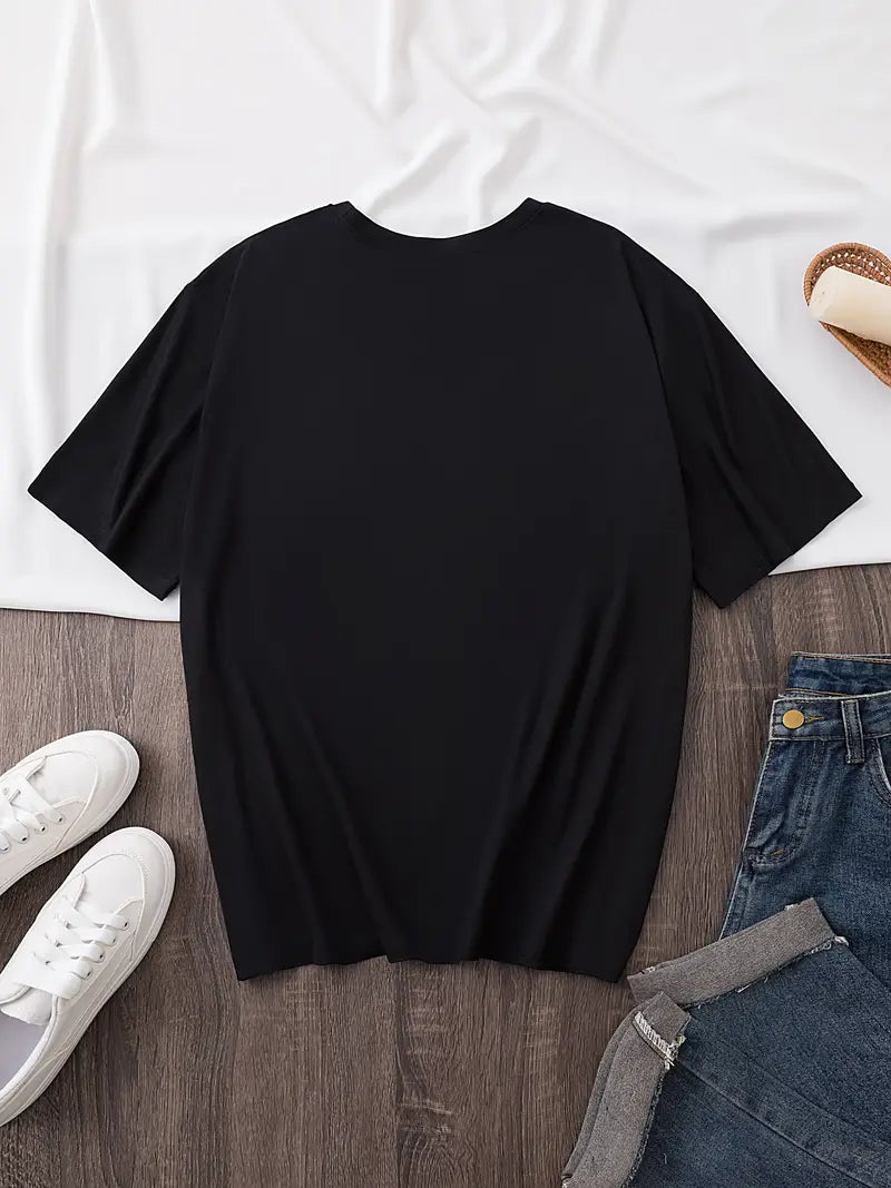 Women's Plus Size Casual Crew Neck T Shirt 🇨🇳