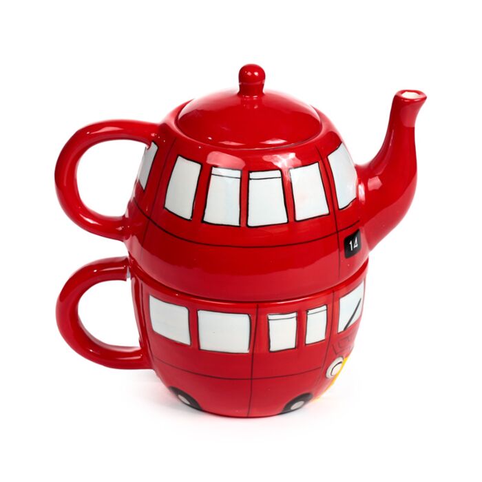 Routemaster Bus Ceramic Teapot & Cup Set for 1 🇬🇧