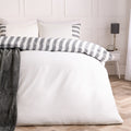 Stripe Edge Duvet Set - White/Grey 🇬🇧