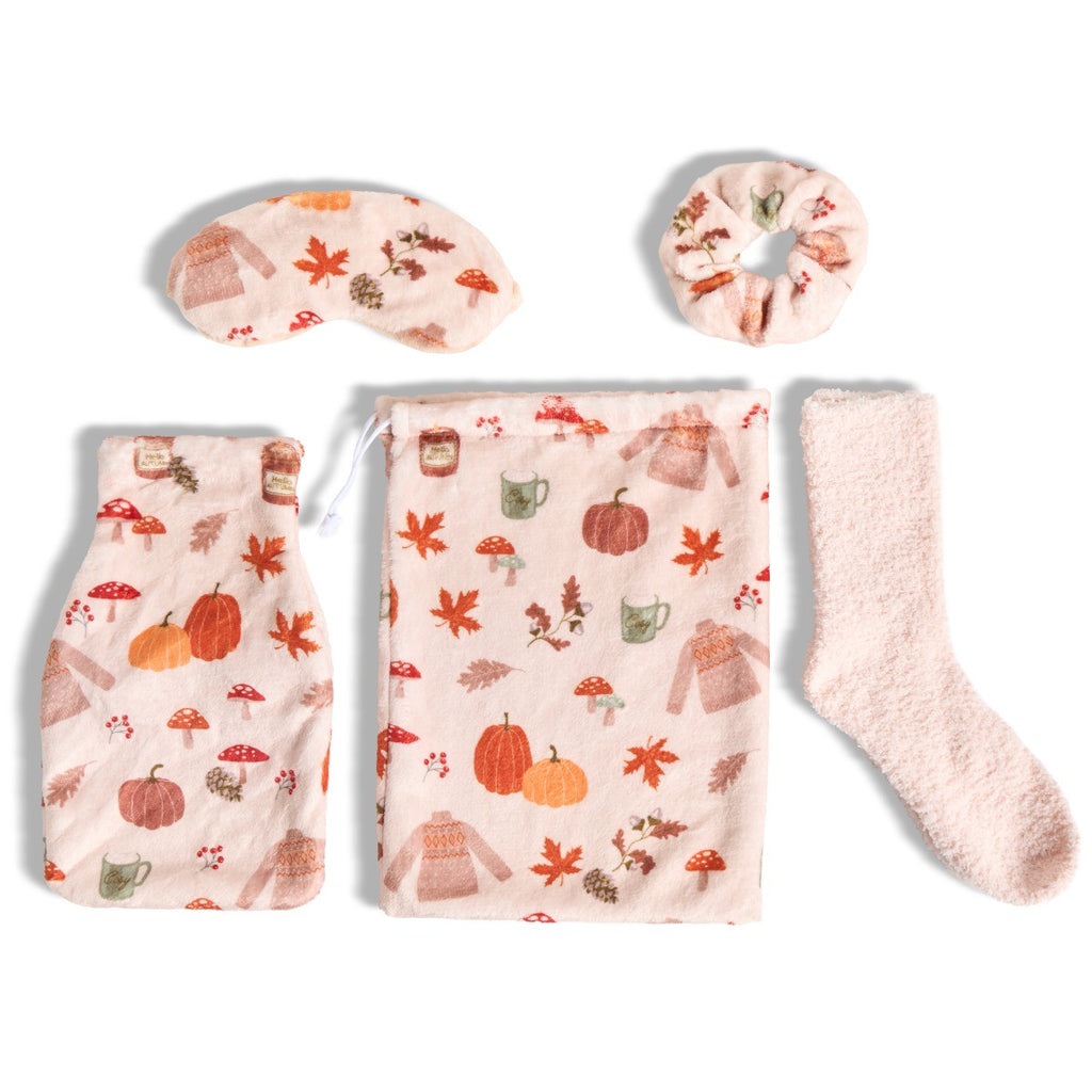 Autumn Print Hot Water Bottle Gift Set 🇬🇧