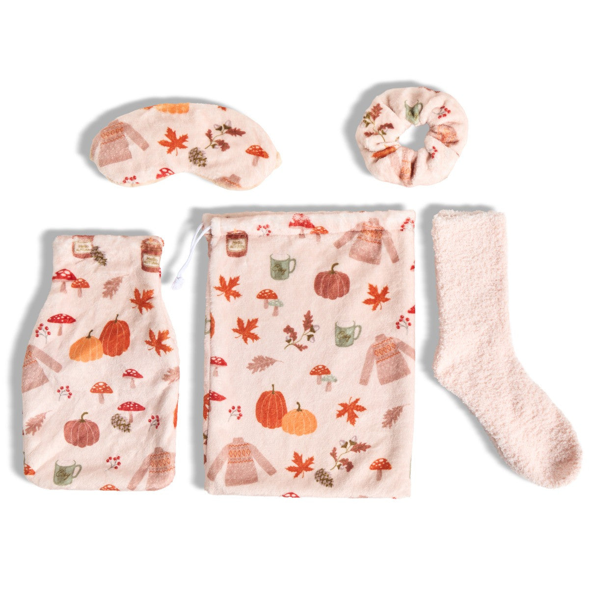 Autumn Print Hot Water Bottle Gift Set 🇬🇧