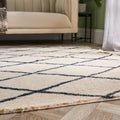 Printed Fluffy Simple Geometric Rug - Monochrome 🇬🇧