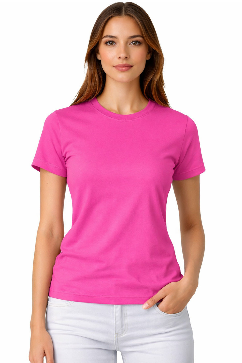 7 Pack Women's Plain Poly-cotton T-Shirts 🇬🇧