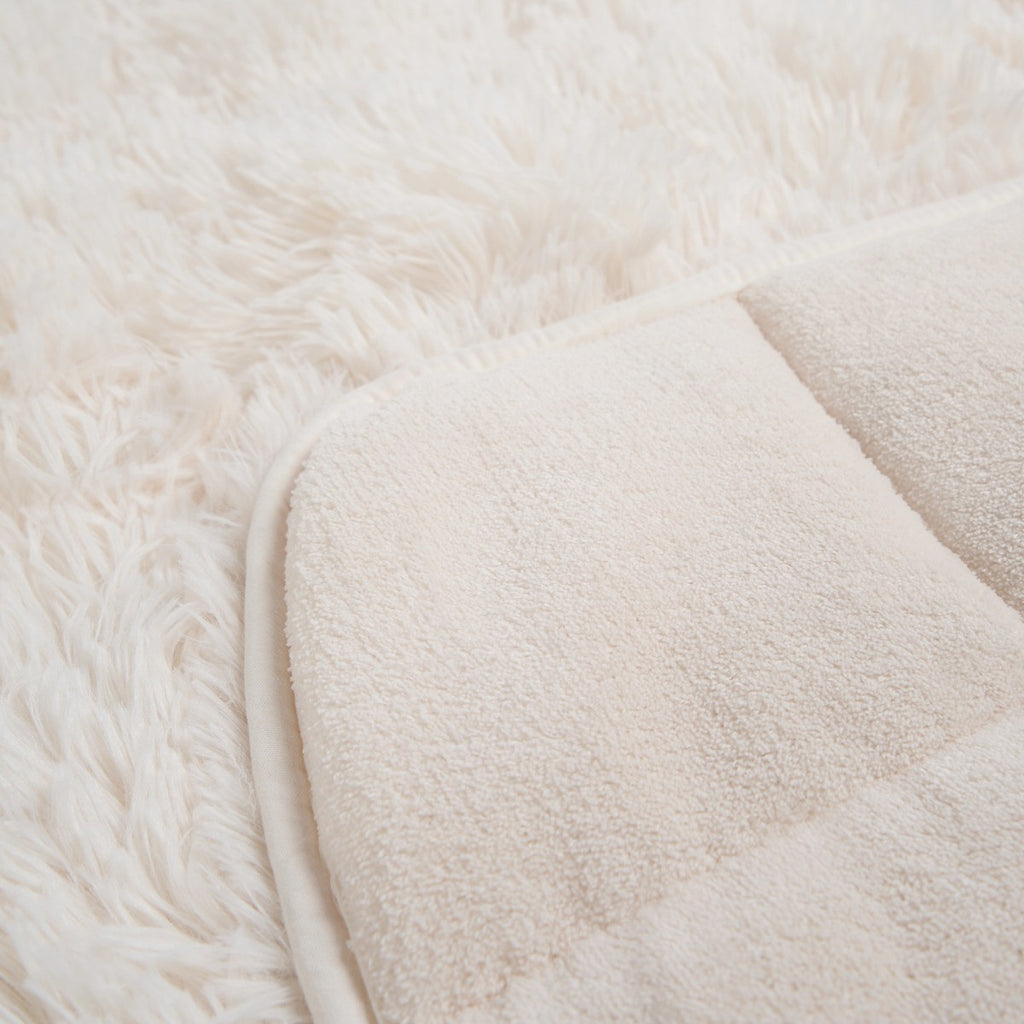 Fluffy Faux Fur Weighted Blanket - Cream 🇬🇧