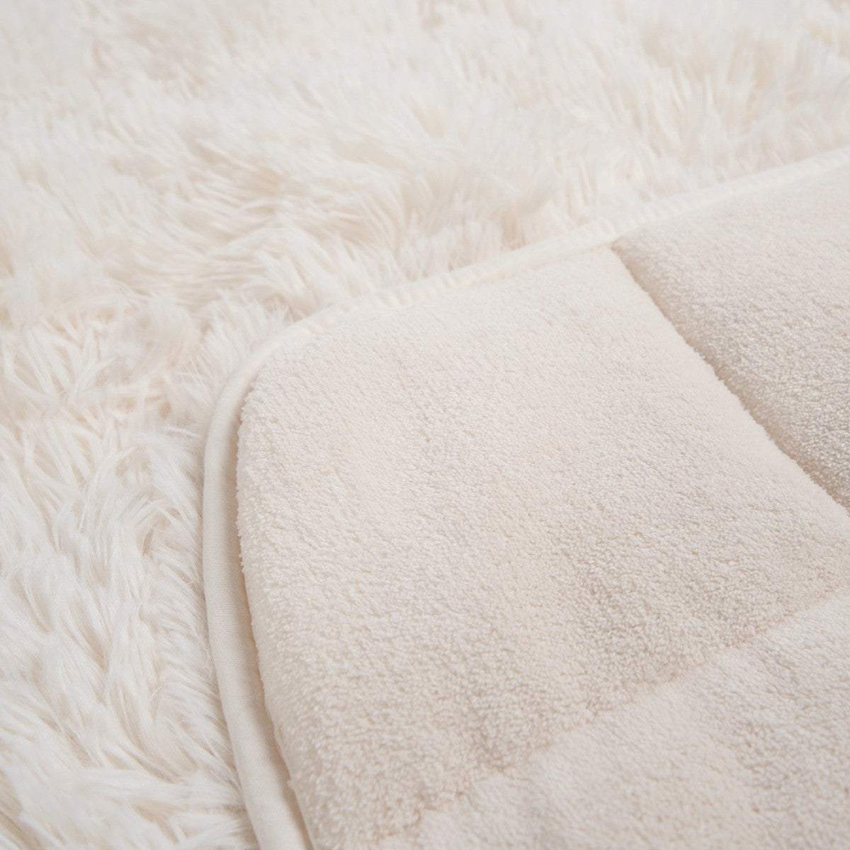Fluffy Faux Fur Weighted Blanket - Cream 🇬🇧
