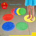 A Set of (4pcs) Four Different Coloured Textured Silicone Pads, 18 Cm/7.09 Inch Multi-Sensory Textured Pedals, Hand And Foot Touch Textured Floor Mats 🇨🇳