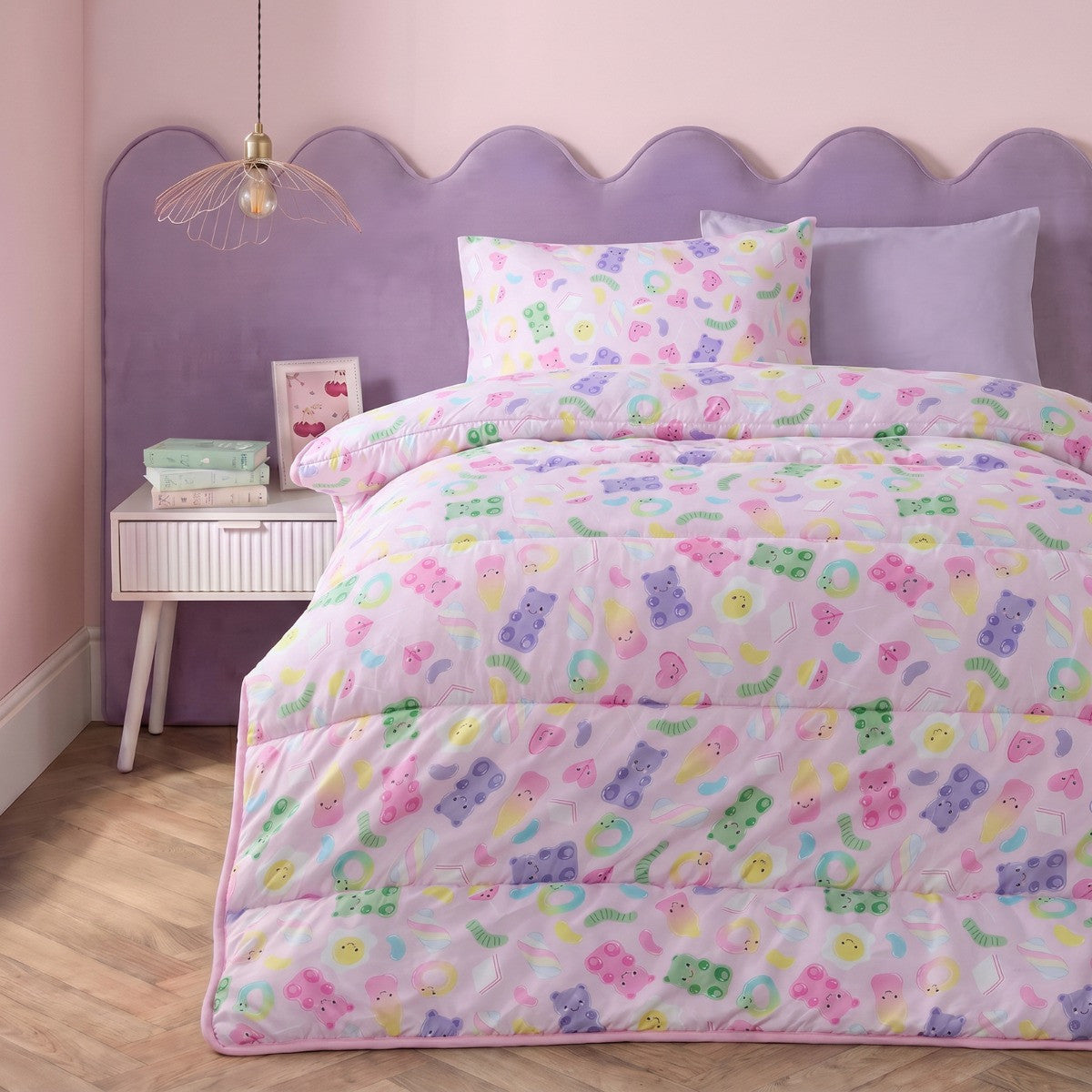 Sweeties Print Coverless 10.5 Tog Duvet Set - Pink 🇬🇧