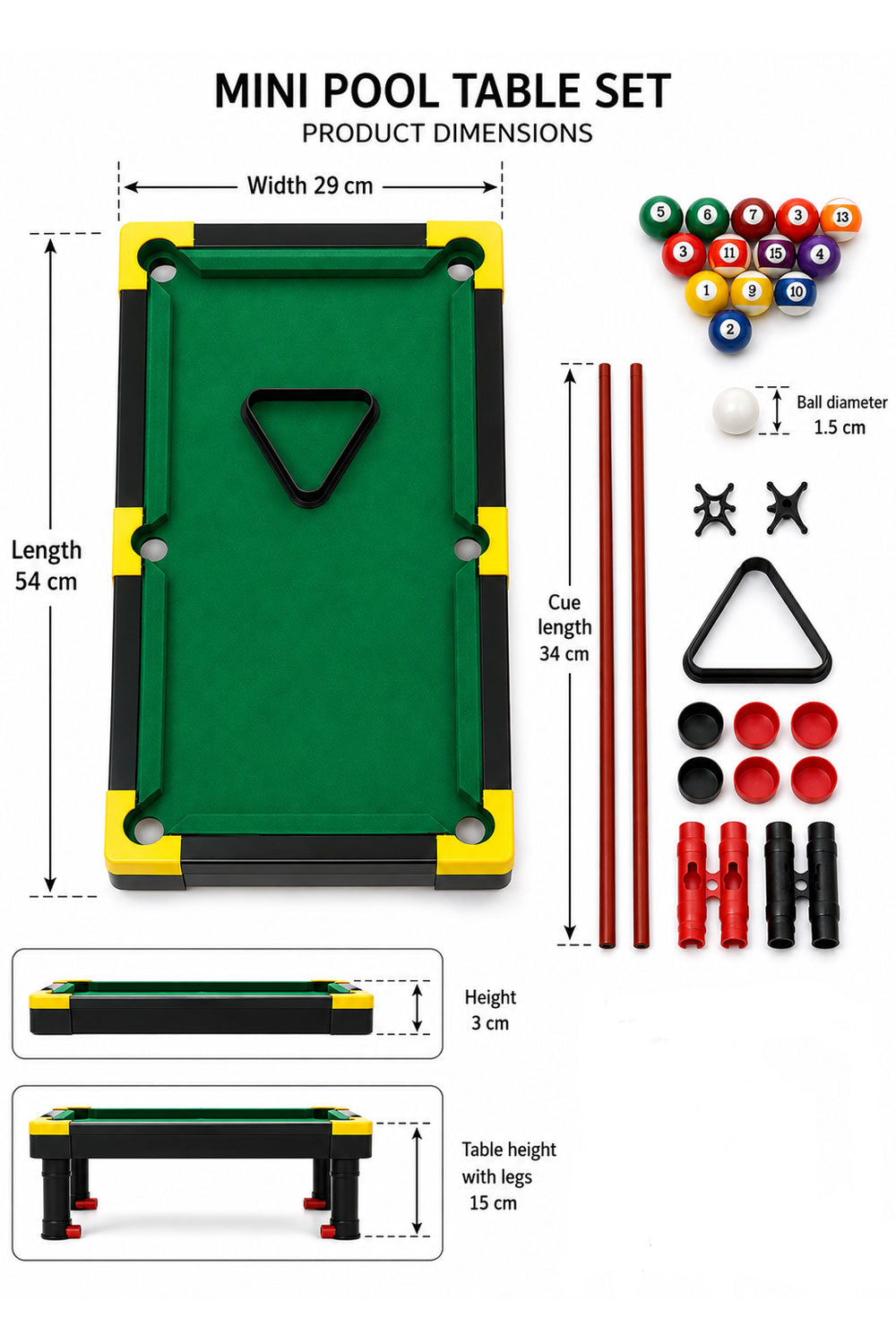 Tabletop Pool Game Set for Kids 🇬🇧