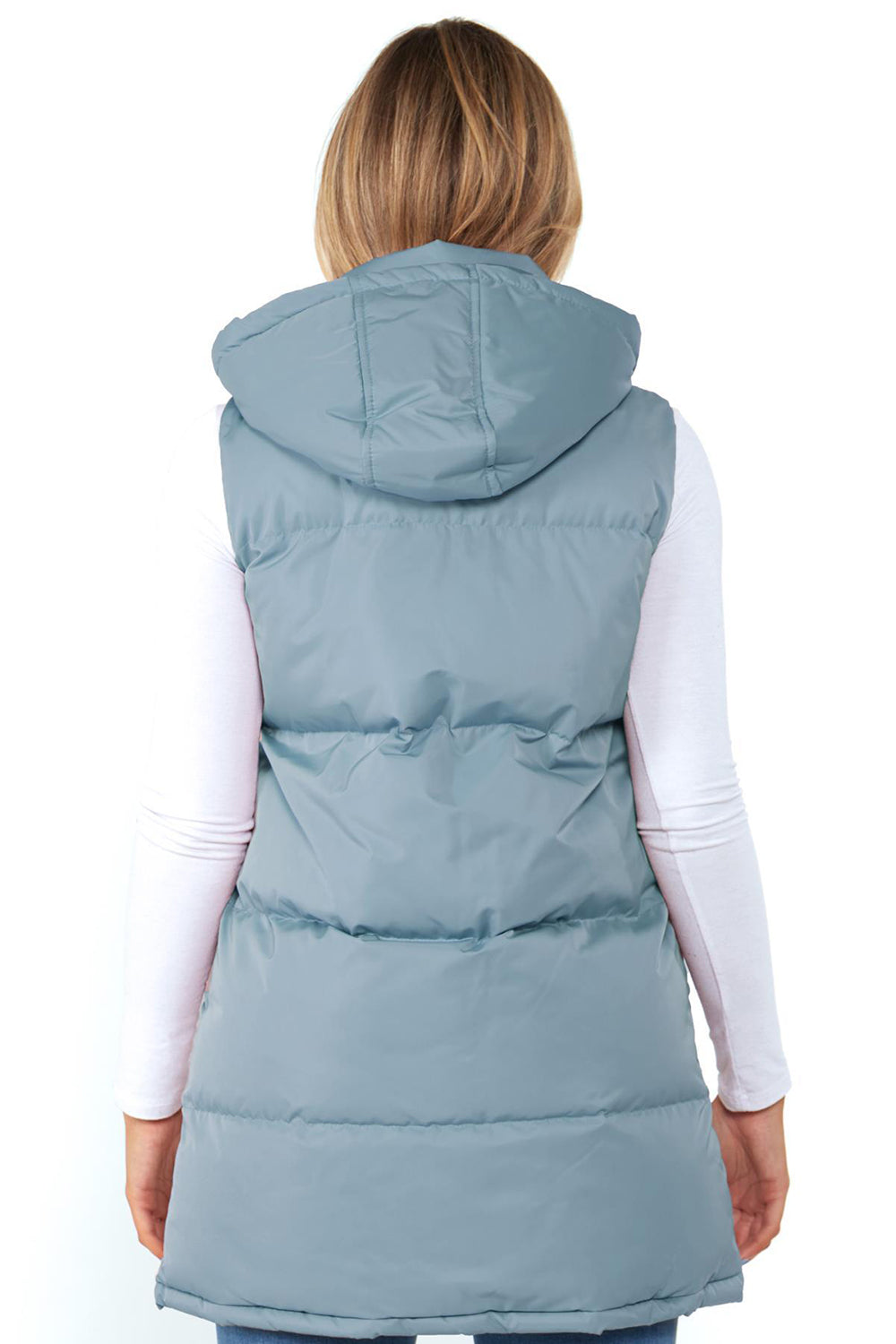 Ladies Longline Hooded Puffer Gilet 🇬🇧