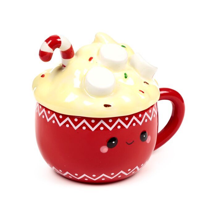 Ceramic Lidded Mug - Hot Chocolate Foodiemals 🇬🇧