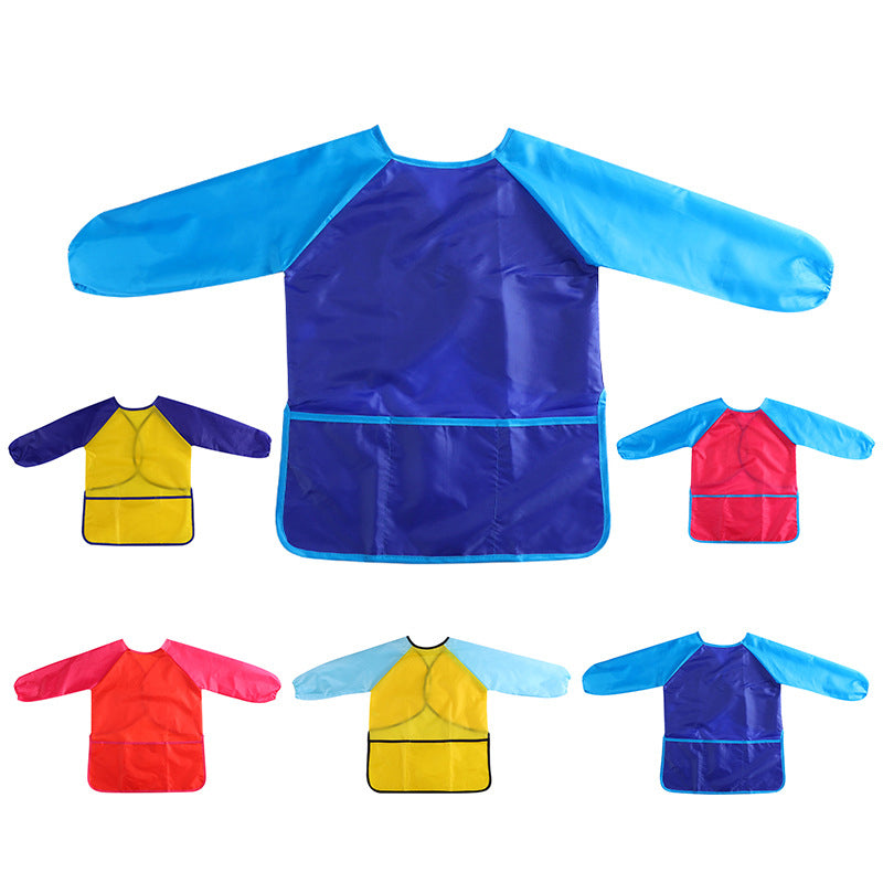 Waterproof Art Aprons Small Painter Long Sleeve Art Smock with 3 Roomy Pockets 🇬🇧