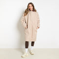 Adults Water Resistant Sherpa Drying Robe - Beige 🇬🇧