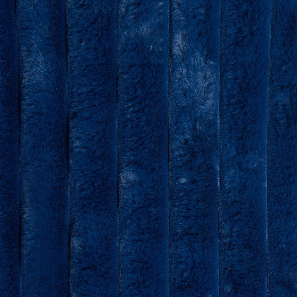 Faux Fur Thick Ribbed Throw - Navy 🇬🇧