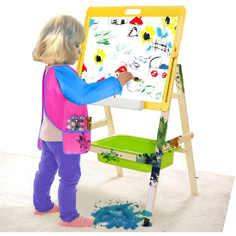Waterproof Art Aprons Small Painter Long Sleeve Art Smock with 3 Roomy Pockets 🇬🇧