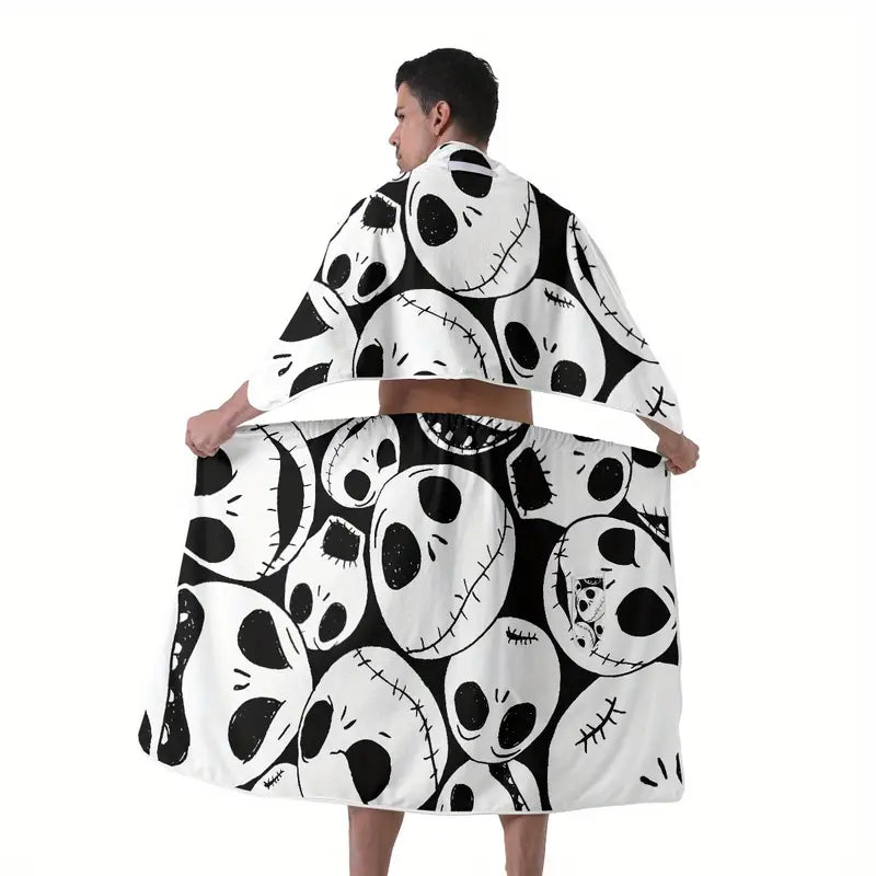 Open 2pcs Nightmare Before Christmas Men's absorbent quick drying towel set 🇨🇳