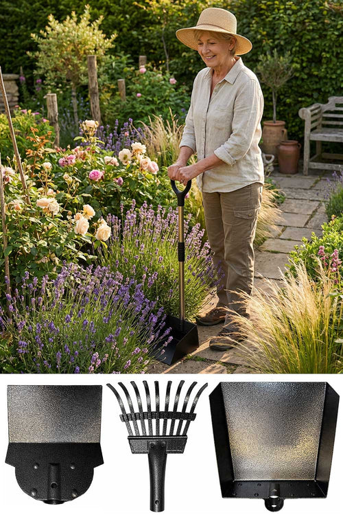 3in 1 Garden Tool Set – Rake, Shovel & Dustpan 🇬🇧