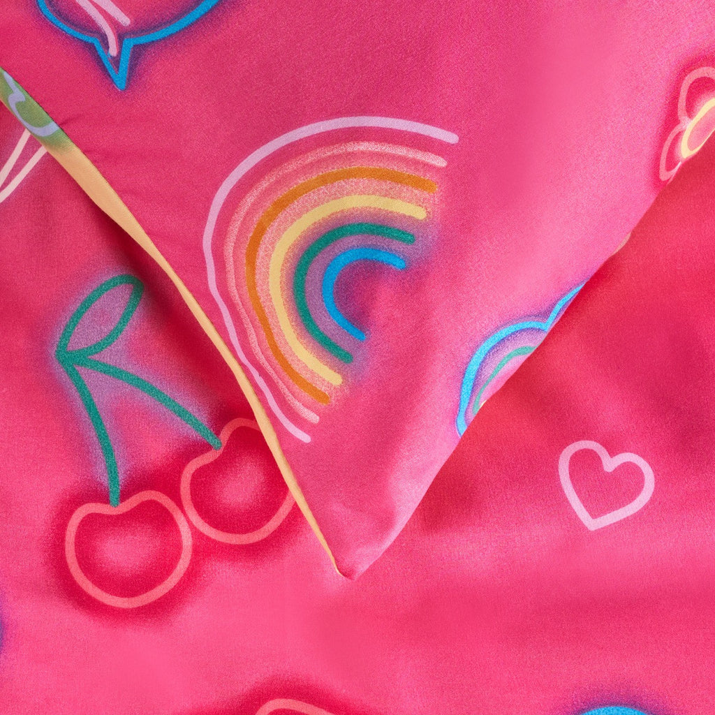 Neon Lights Duvet Cover Set - Magenta 🇬🇧