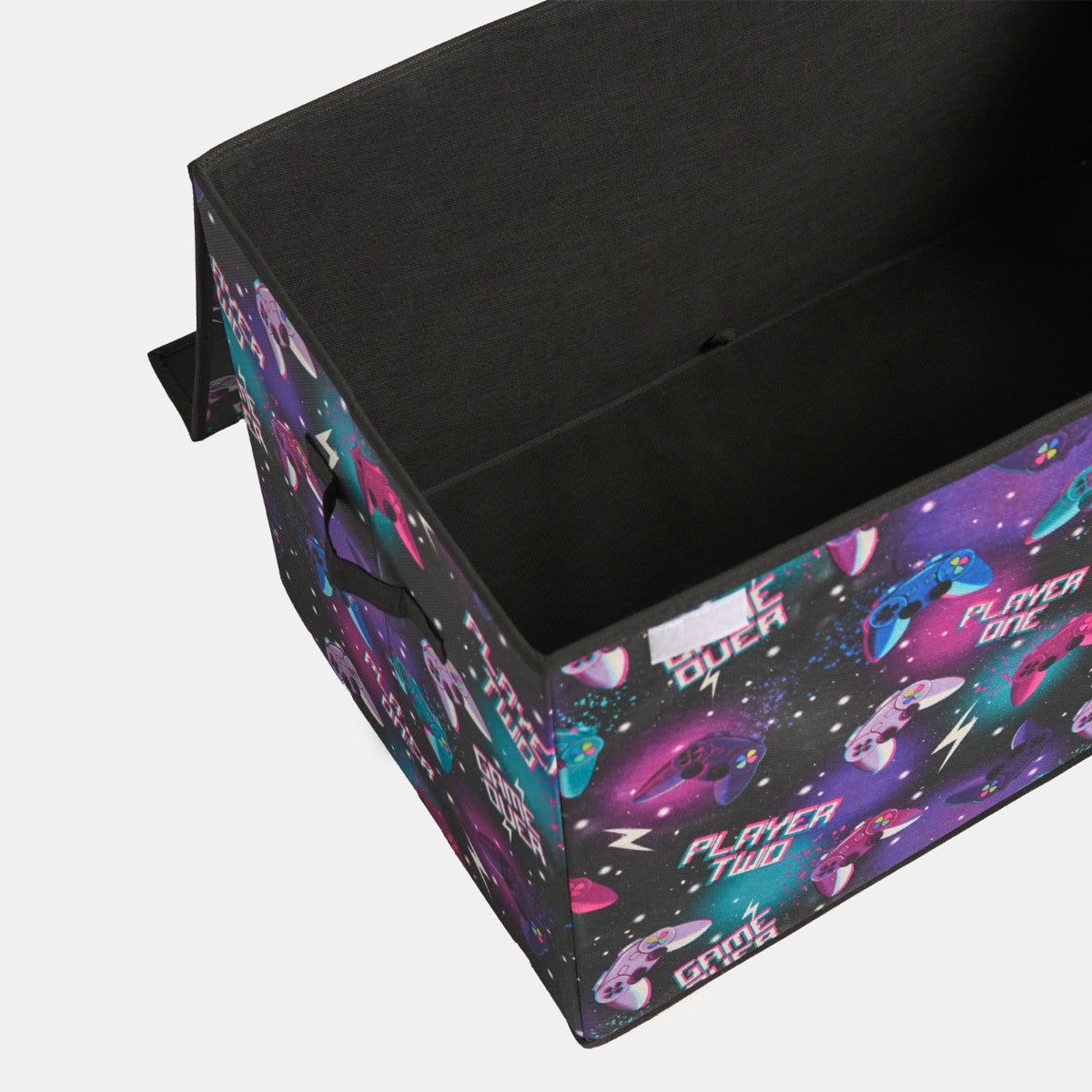 Gaming Large Collapsible Storage Box with Lid - Neon 🇬🇧