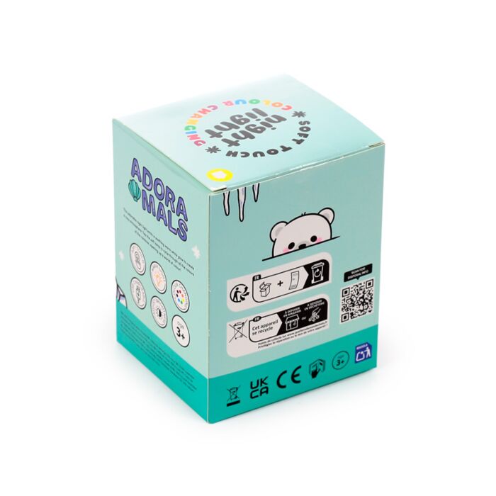 Adoramals Polar Bear Colour Change LED Night Light Sleep Lamp 🇬🇧