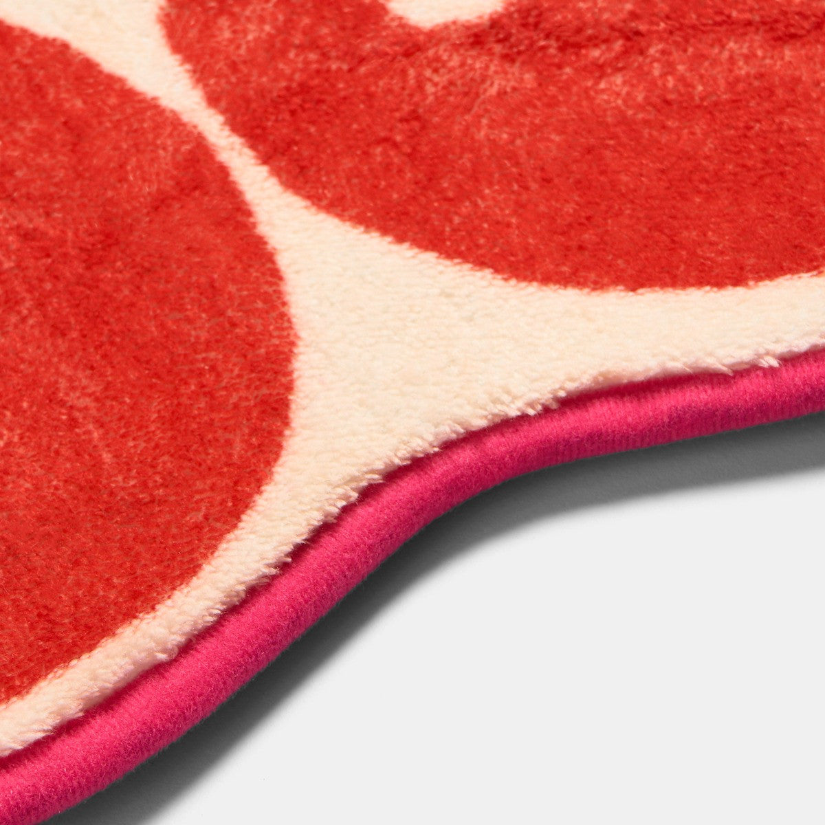 Cherry Bow Print Velvet Bath Mat - Pink 🇬🇧