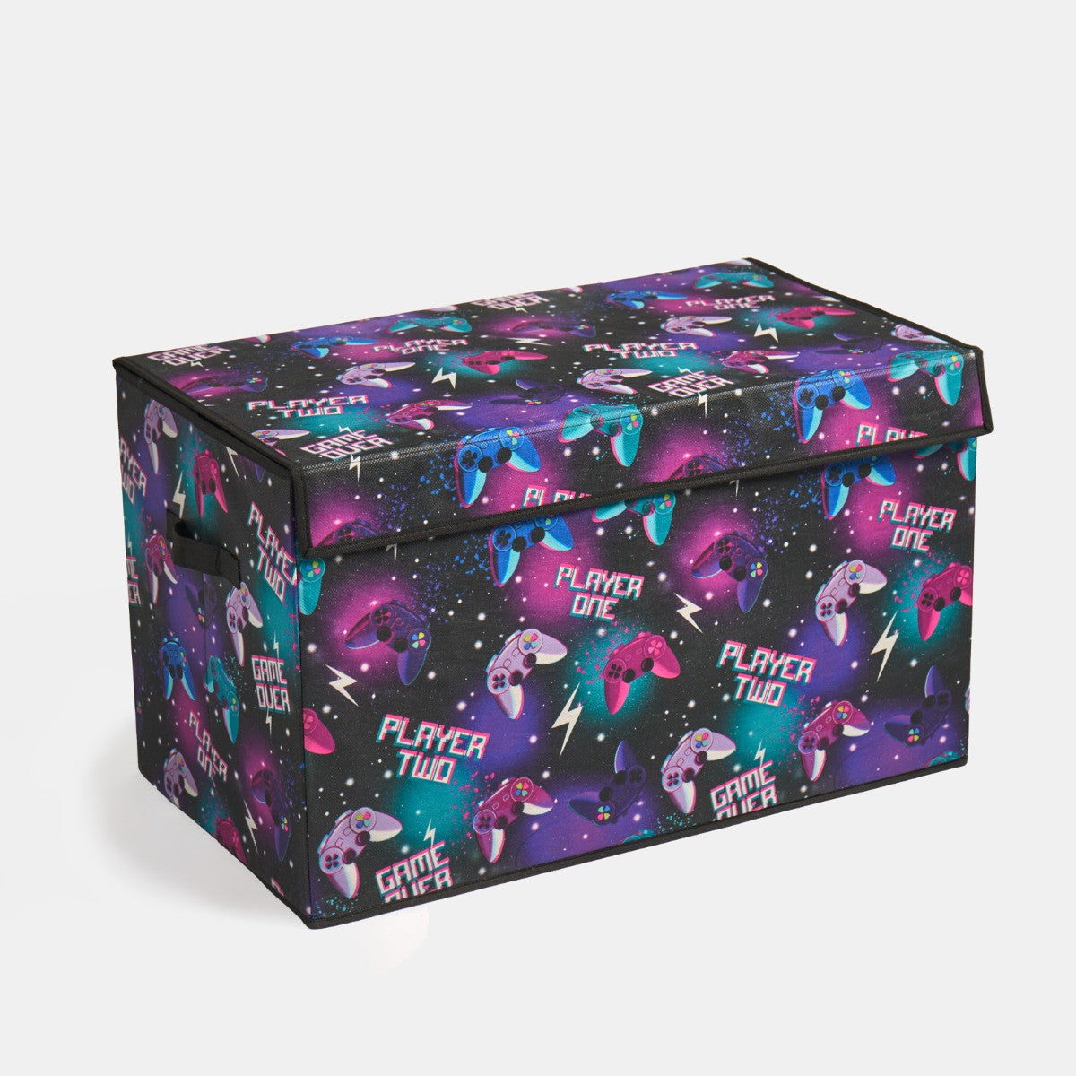 Gaming Large Collapsible Storage Box with Lid - Neon 🇬🇧