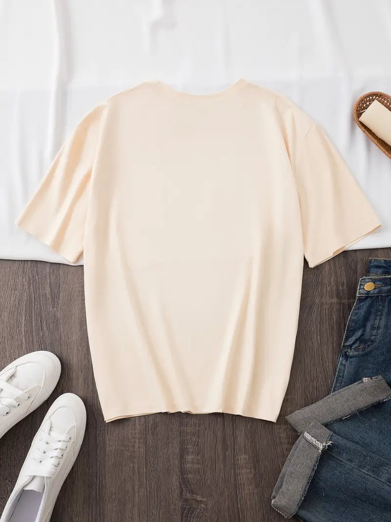 Women's Plus Size Casual Crew Neck T Shirt 🇨🇳