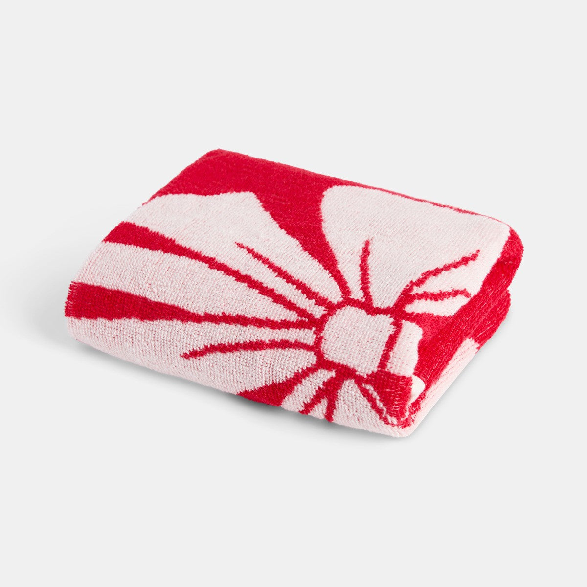 100% Cotton Elegant Bow Jacquard Towel - Red 🇬🇧