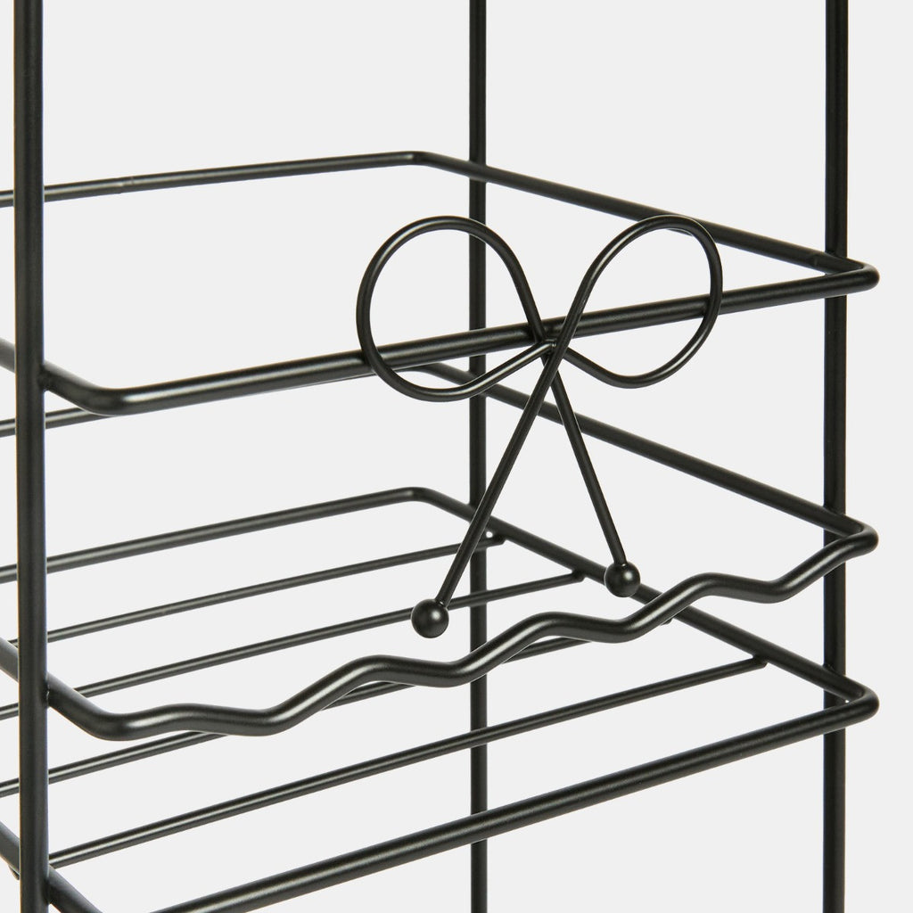 3-Tier Bow Bathroom Caddy - Black 🇬🇧