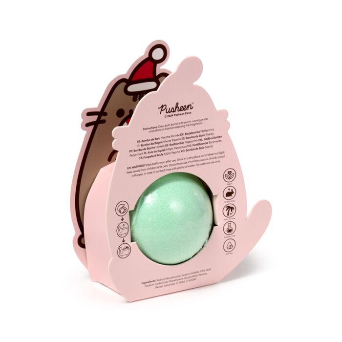 Handmade Bath Bomb in Shaped Gift Box - Christmas Pusheen the Cat 🇬🇧