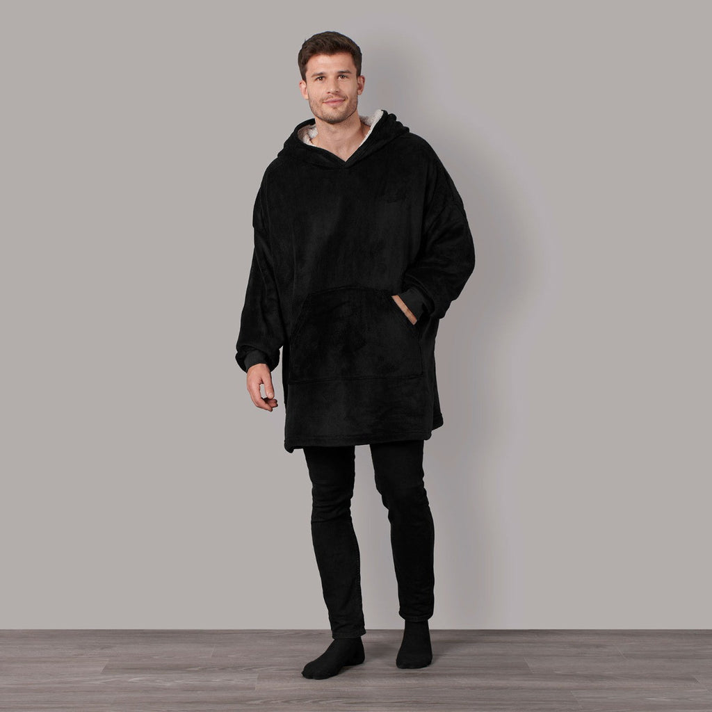 Supersoft Hoodie Blanket, Adults - Black 🇬🇧