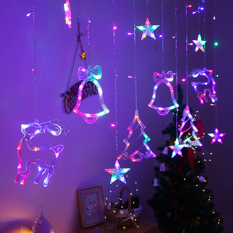 32cm Assorted Colours Christmas Lights Hanging Plastic Light Up Indoor Window Decoration Christmas Bells with Bow Design 🇬🇧