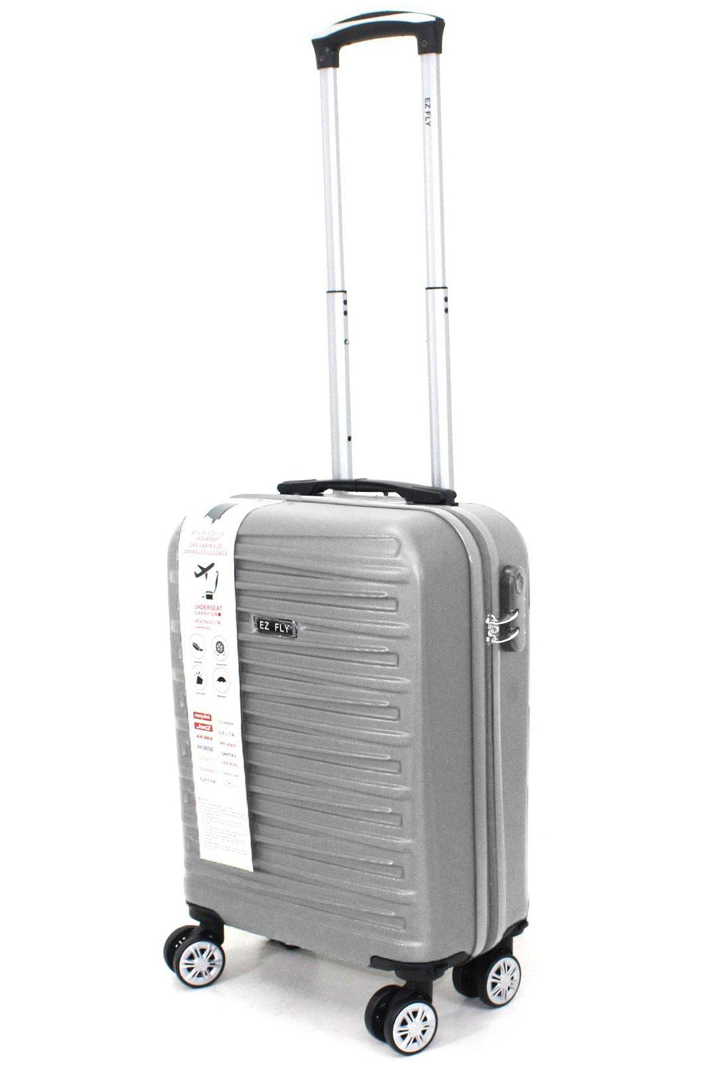 Lightweight Hard Shell Cabin Suitcase – 4 Wheel Spinner Travel Luggage 🇬🇧