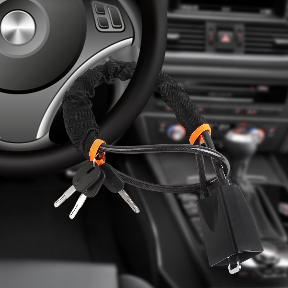 Car Steering Wheel Lock With 3 Keys Anti Theft Device Seat Belt Lock Steering Wheel Lock 🇬🇧